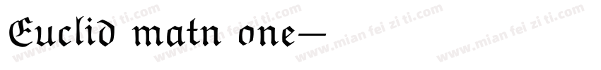 Euclid matn one字体转换